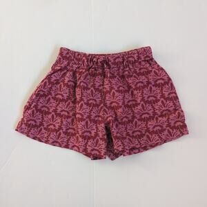 Zara Pink Batik Floral Shorts Girls 4-5Y
